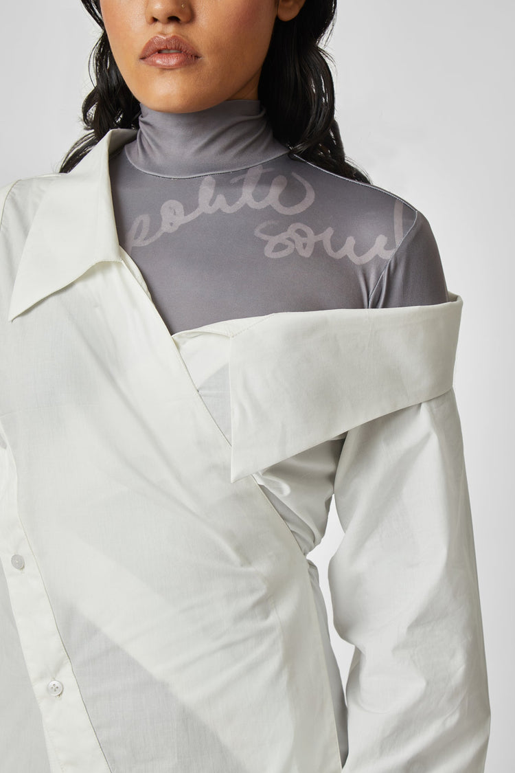 OFF-SHOULDER LONG SHIRT - Polite Society