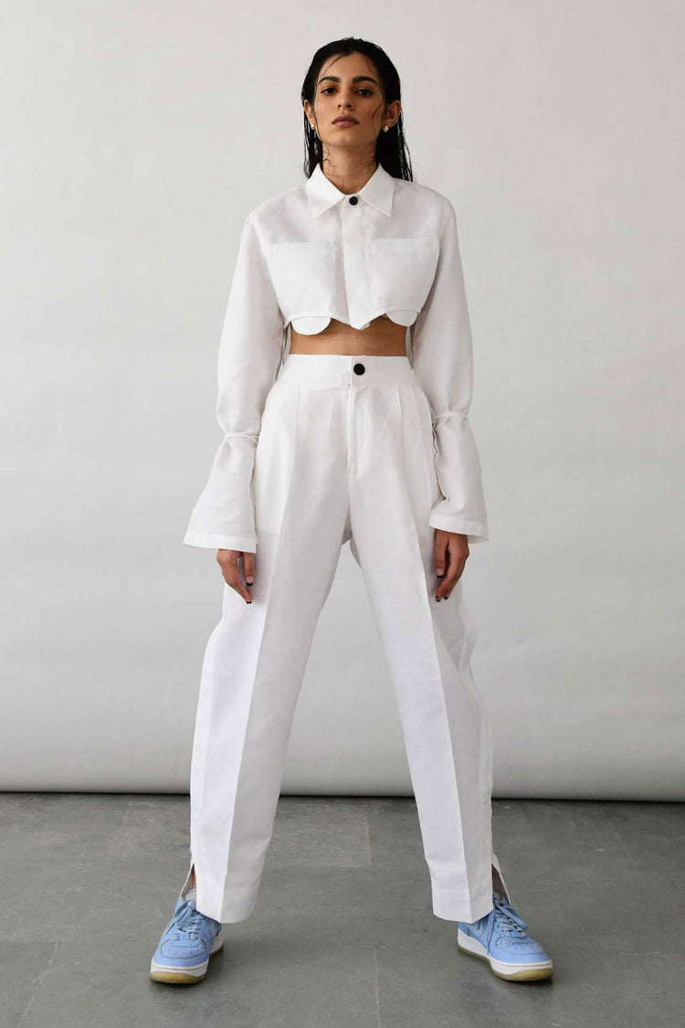 PLEATED LINEN PANTS - Polite Society