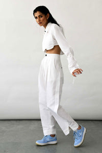 PLEATED LINEN PANTS - Polite Society