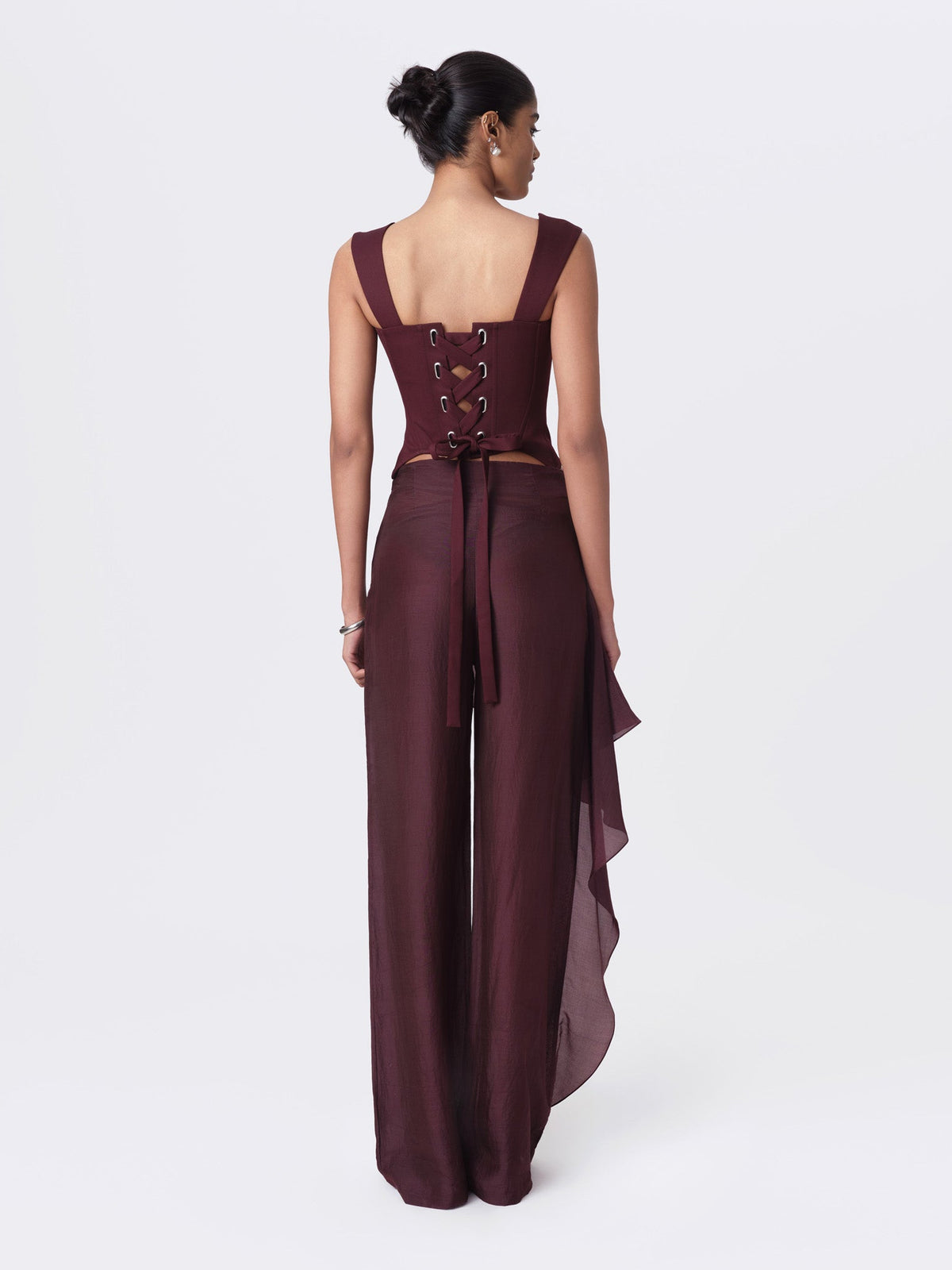 DRAPED SHEER PANTS