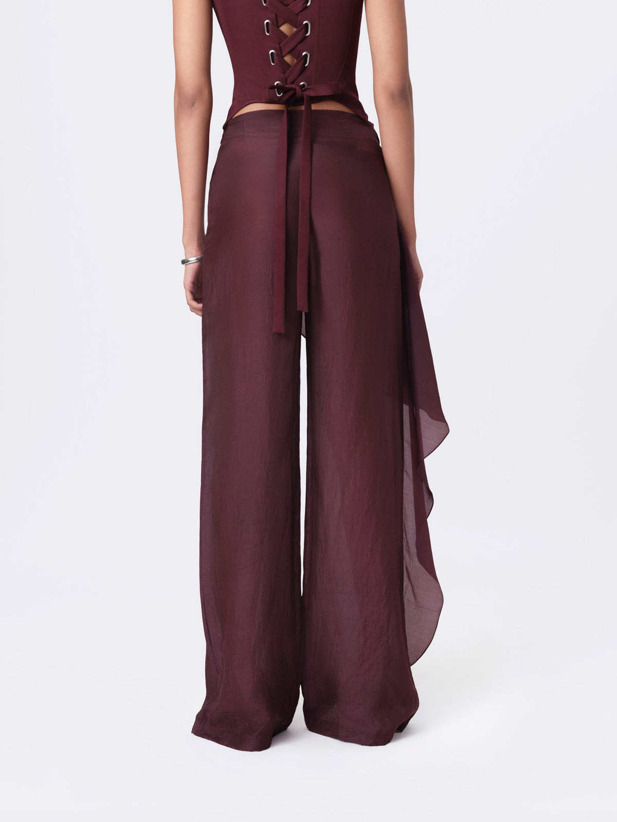 DRAPED SHEER PANTS