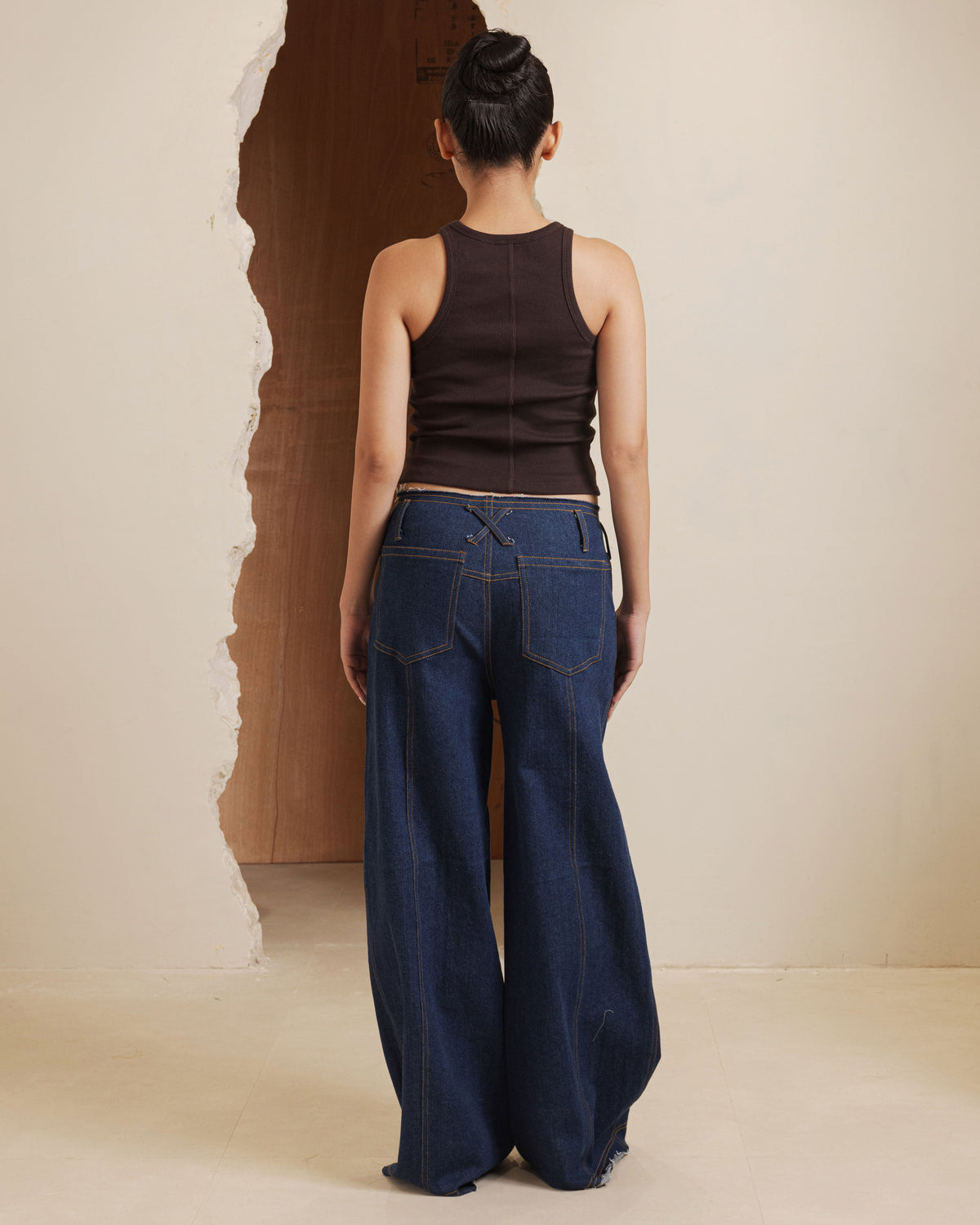 DENIM BIKER JEANS