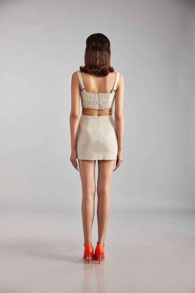 THE MINI SKIRT- CREME - Polite Society