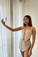 THE MINI SKIRT- CREME - Polite Society