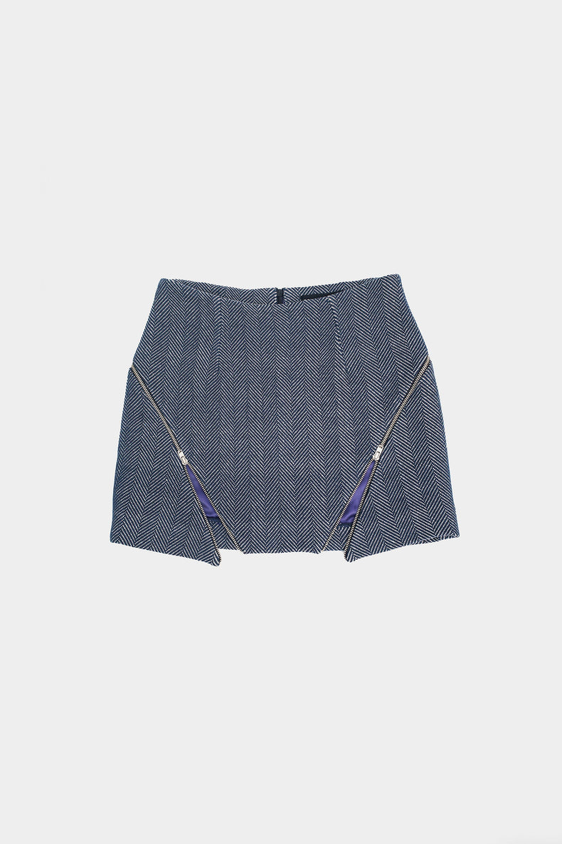 THE MINI SKIRT- HERRINGBONE - Polite Society