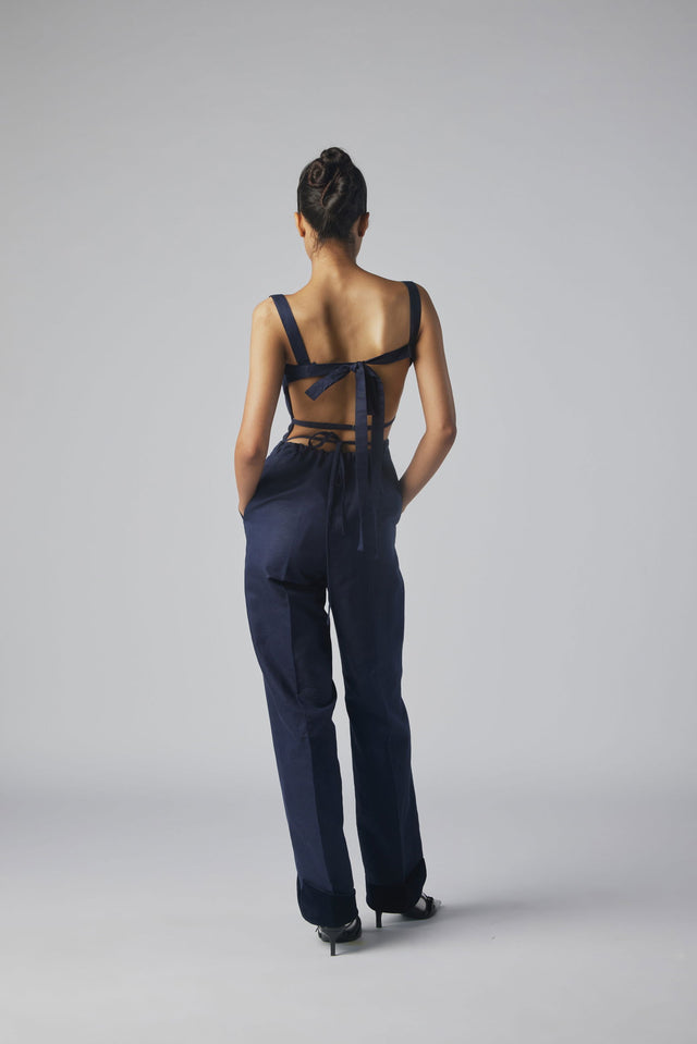 VELVET COLLAR JUMPSUIT - Polite Society