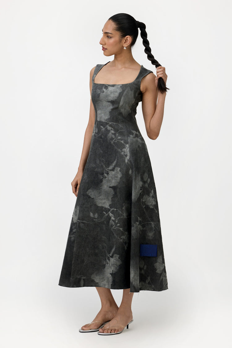 GULNAR DENIM MAXI DRESS